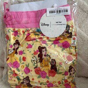 Disney Little Sleepies Princess Belle Floral Pajama‎ Pants Women’s Medium
